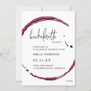Bachelorette Weekend Itinerary Winery Invitation