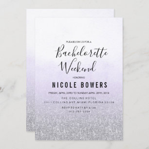 Bachelorette Weekend Lavender Invitation