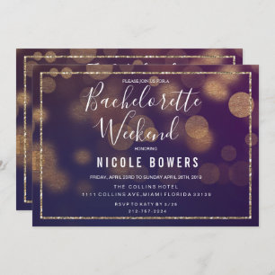 Bachelorette Weekend Lights Invitation