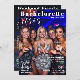 Bachelorette Weekend Magazine Cover Invitation