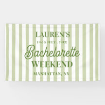 Bachelorette Weekend Olive Green Striped