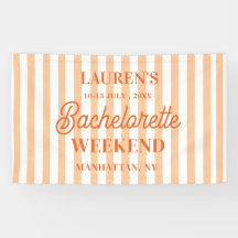 Bachelorette Weekend Orange Striped