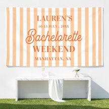 Bachelorette Weekend Orange Striped