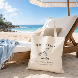 Bachelorette Weekend Party Bride Beach Tote Bag