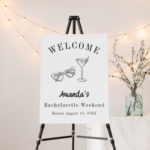 Bachelorette Weekend Party Bride Beach Welcome Foam Board