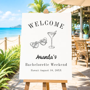 Bachelorette Weekend Party Bride Beach Welcome Foam Board