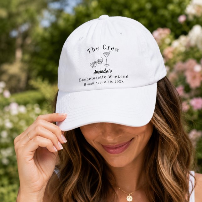 Bachelorette Weekend Party Crew Beach Hat (Creator Uploaded)