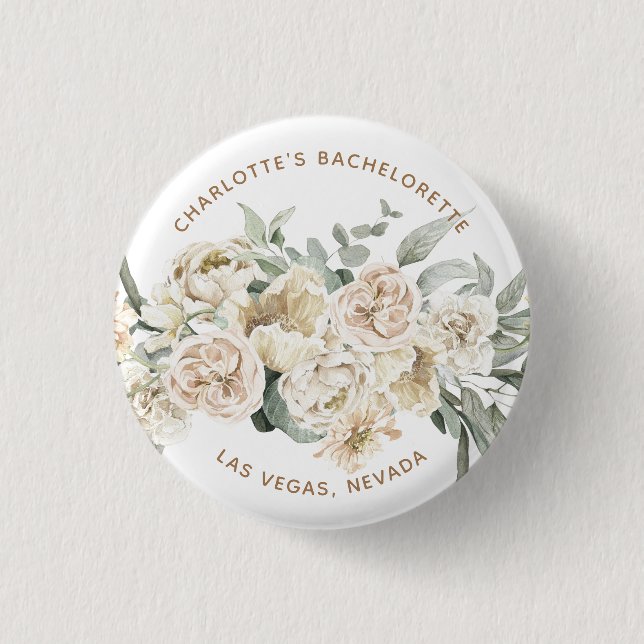 Bachelorette Weekend Party Favor Personalized Gift Button (Front)