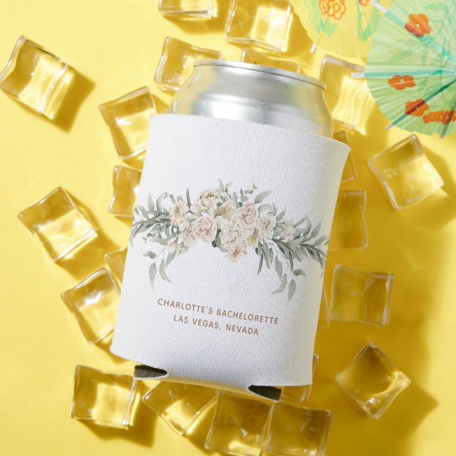 Bachelorette Weekend Party Favor Personalized Gift Can Cooler (In Situ Summer)