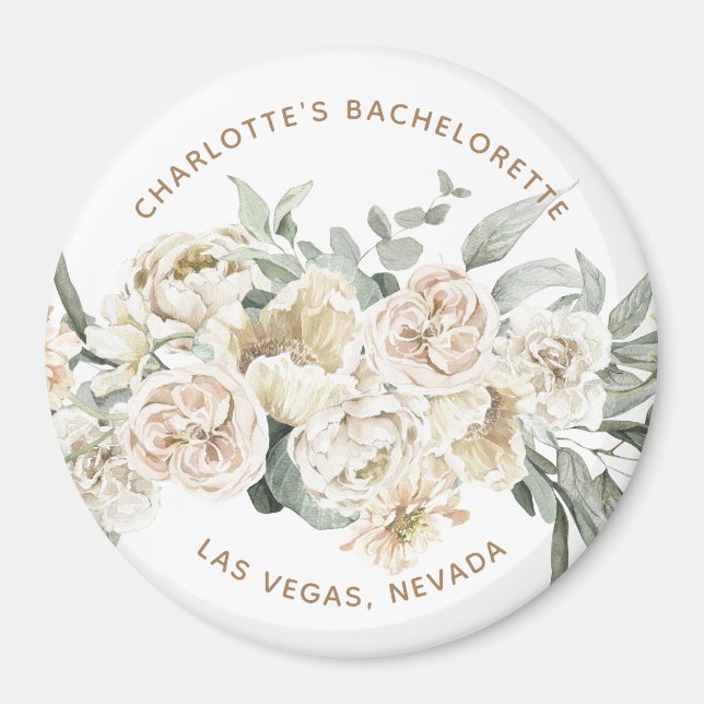 Bachelorette Weekend Party Favor Personalized Gift Magnet (Front)