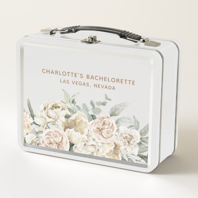 Bachelorette Weekend Party Favor Personalized Gift Metal Lunch Box (Front)