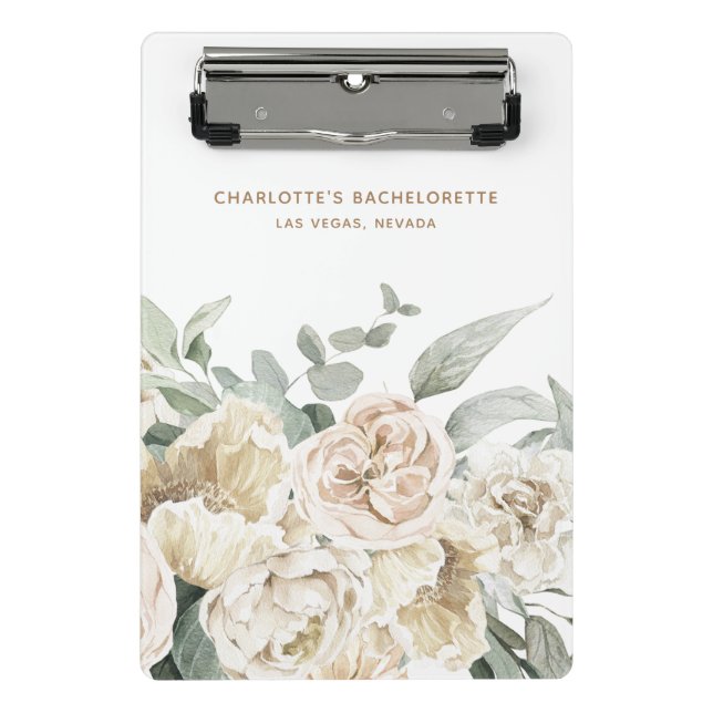 Bachelorette Weekend Party Favor Personalized Gift Mini Clipboard (Front)