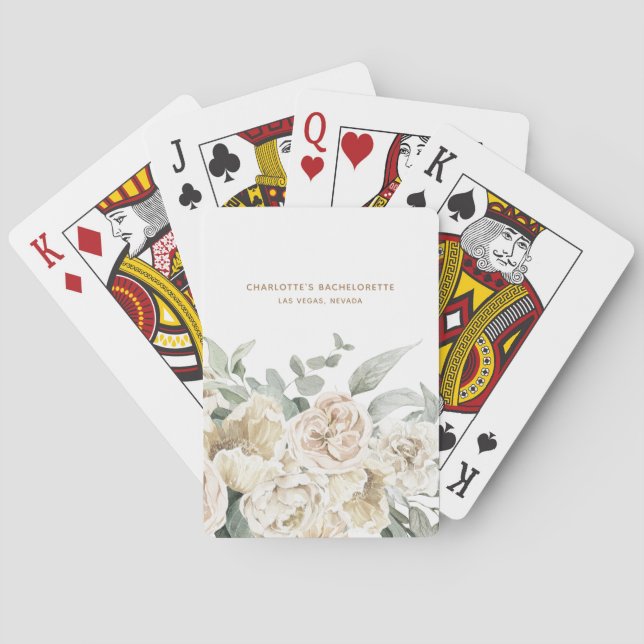 Bachelorette Weekend Party Favor Personalized Gift Poker Cards (Back)