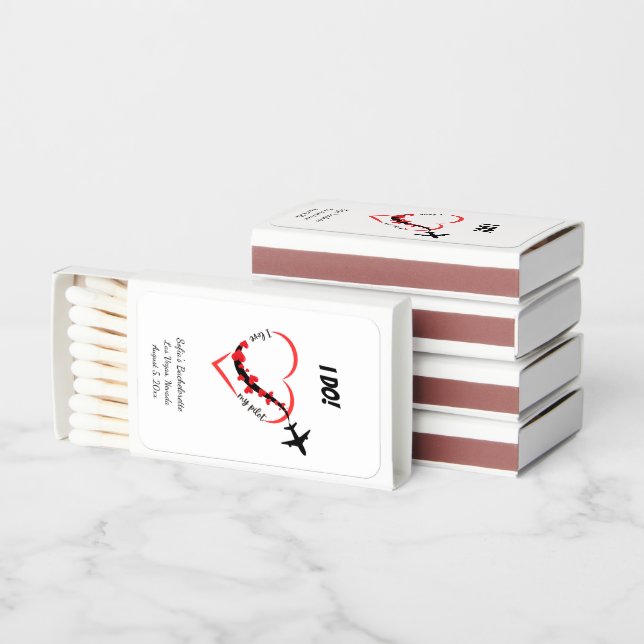 Bachelorette Weekend Party Favor Personalized Matchboxes (Stacked)