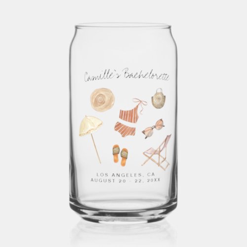 Bachelorette Weekend Party Favor Personalized Shot Can Glass