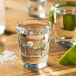 Bachelorette Weekend Party Favor Personalized Shot Glass<br><div class="desc">Thank your best girls for standing by your side with these unique shot glasses. The perfect bachelorette shot glass for your weekend beach party! Our chic watercolor beach designed glasses are the perfect way for your crew to get all the attention everywhere you and your gals go! Add your custom...</div>