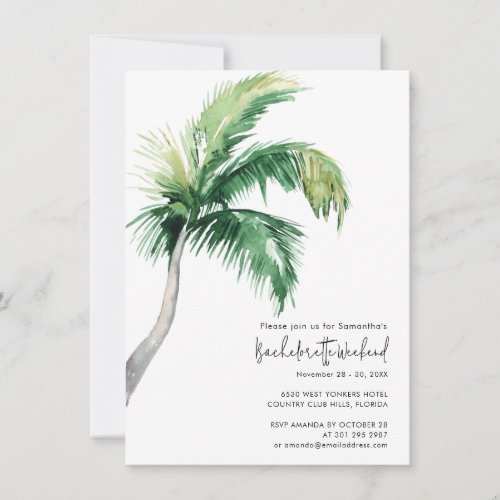 Bachelorette Weekend Party Itinerary All in One Invitation