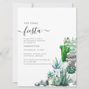 Bachelorette Weekend Party with Itinerary Cacti