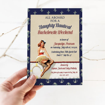 Bachelorette Weekend Pin Up Girl Invitation by SugSpc_Invitations at Zazzle