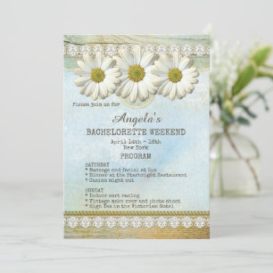 Bachelorette Weekend Program Template Invitation