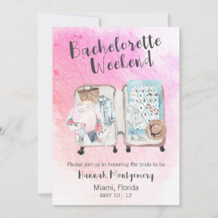 Bachelorette Weekend Trip Travel Invitation
