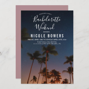 Bachelorette Weekend Tropical Invitation