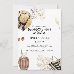 Bachelorette, wine bachelorette, weekend itinerary save the date