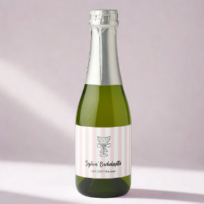 Bachelorette Wine Label | Pink Stripe