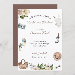 Bachelorette Winery Weekend Invitation