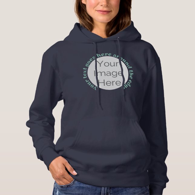 bachelorette your image here, photo text custom  hoodie (Front)