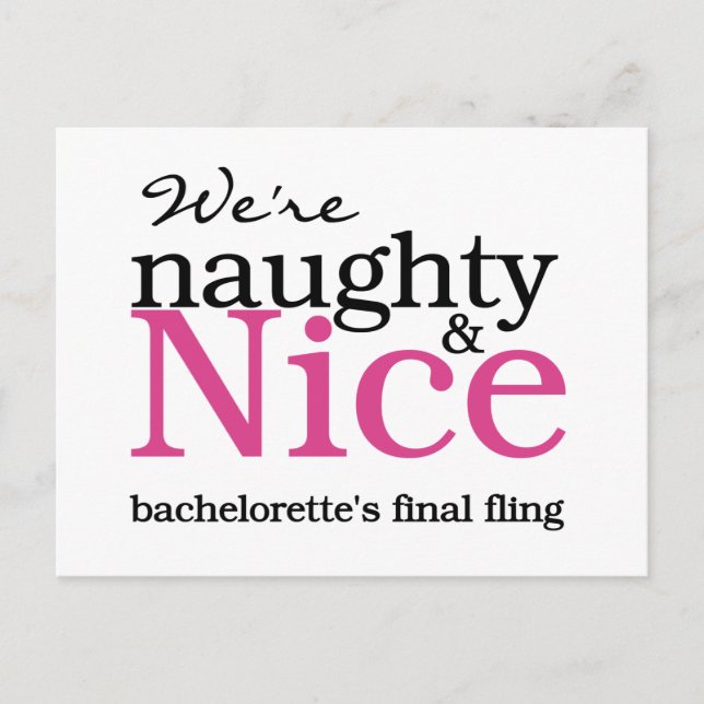 Bachelorettes Final Fling Pink Postcard (Front)