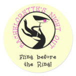 Bachelorette's Night Out T-shirts and Gifts Classic Round Sticker