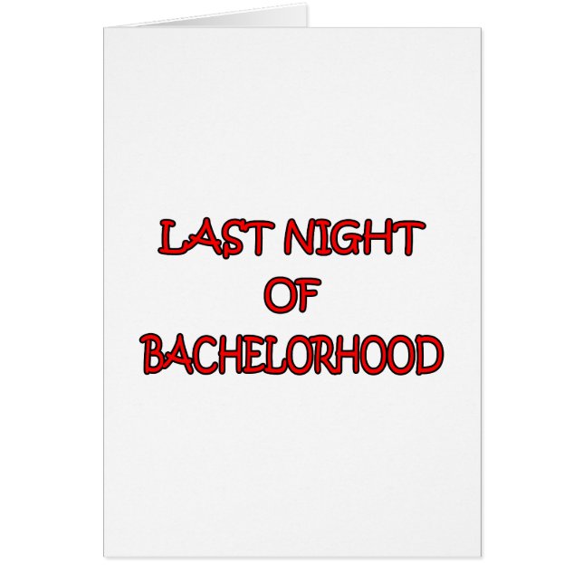 Bachelorhood Cards (Front)