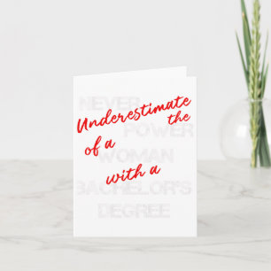 Bachelors Degree Graduation Diploma Celebration Card