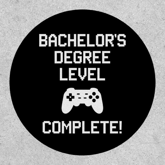 Bachelor's Degree Level Complete Gaming Gamer Patch (Front)