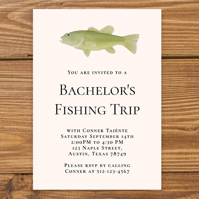 Bachelor's Fishing Trip Party Invitation (Creator Uploaded)