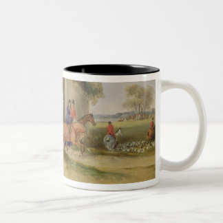 Bachelor's Hall, The Meet, 1835 (oil on canvas) Two-Tone Coffee Mug