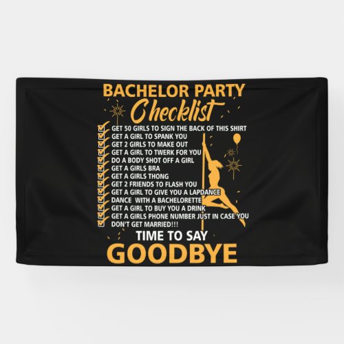 Bachelors Party Checklist Stag Do Party Banner