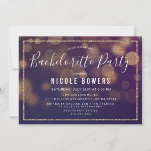 Bachelortte Party Lights Invitation