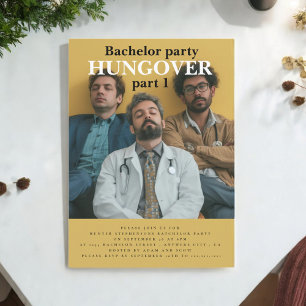 Bachelour party modern fun invitation