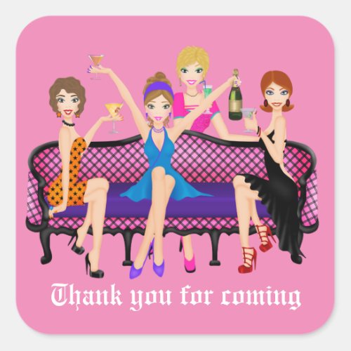 Bachlorette Party thank you sticker