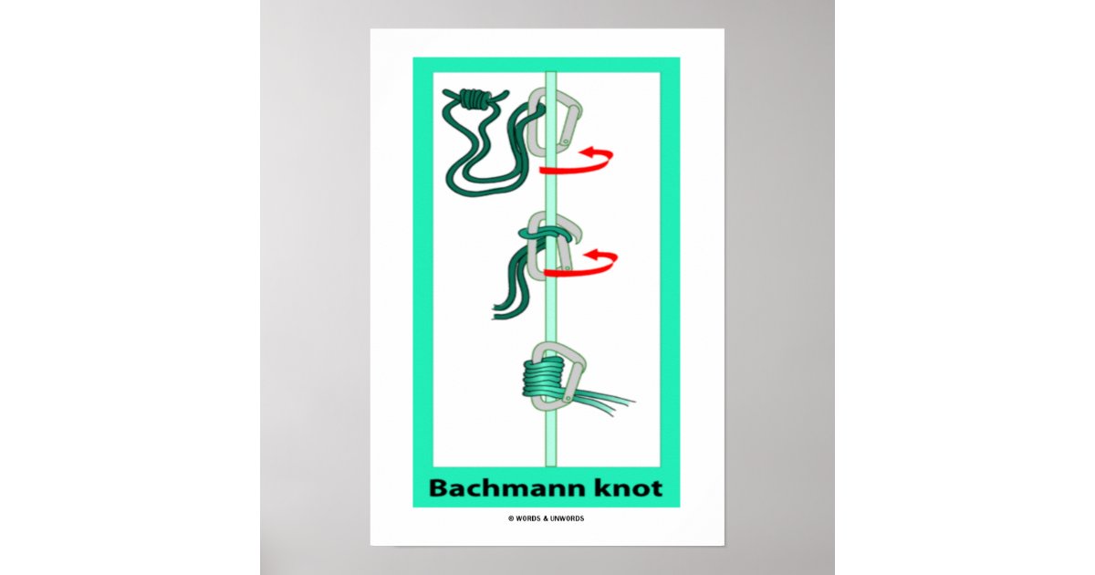 Bachmann (Bachman) Knot Friction Hitch Poster | Zazzle