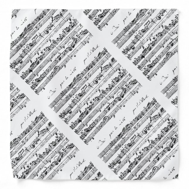Bach's music bandana (Front)