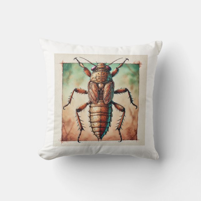 Bacillus 071124IREF249 - Watercolor Throw Pillow (Front)