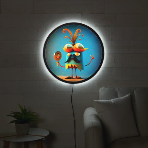 Back and Edgelighting Cute Character funny LED Sign