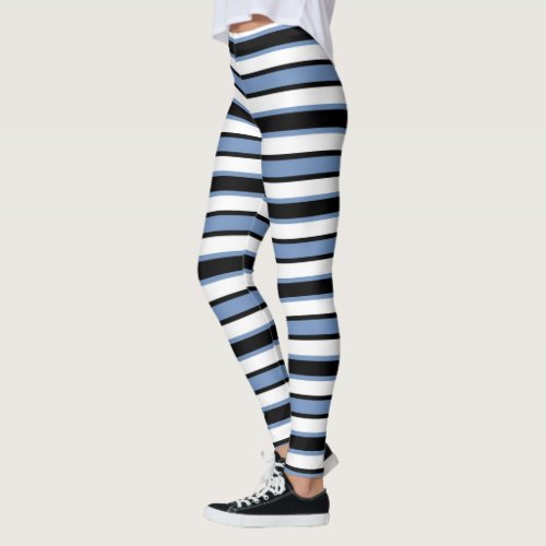 Back and Forth Black and BlueGray Leggings