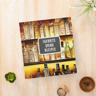 Back Bar Favorite Drink Recipes Binder