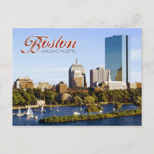 Back Bay Skyline from the Charles River, Boston Postcard