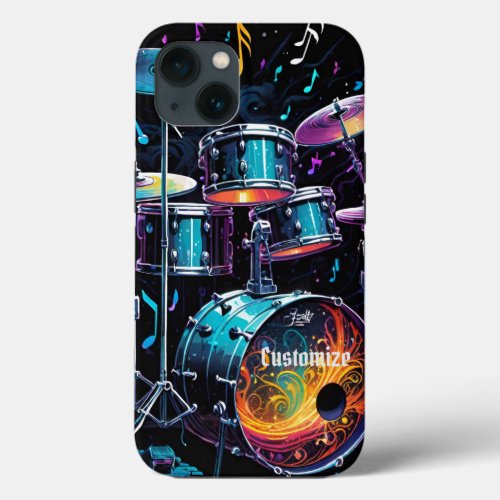 Back Beat Drum Set iPhone 13 Case