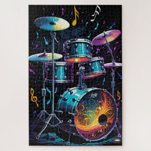 Back Beat Drum Set Jigsaw Puzzle